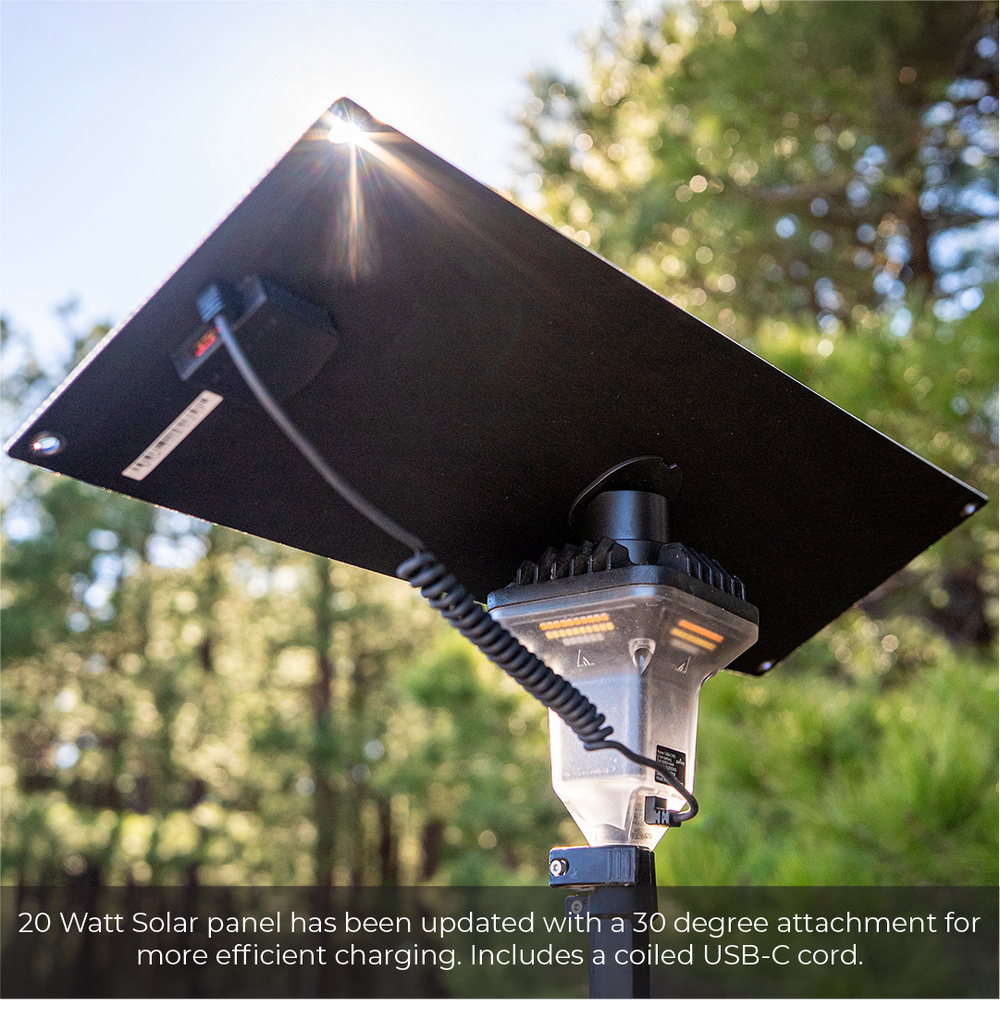 20 Watt Portable Solar Panel w/ LightRanger Receiver | Off-Grid Solar ...