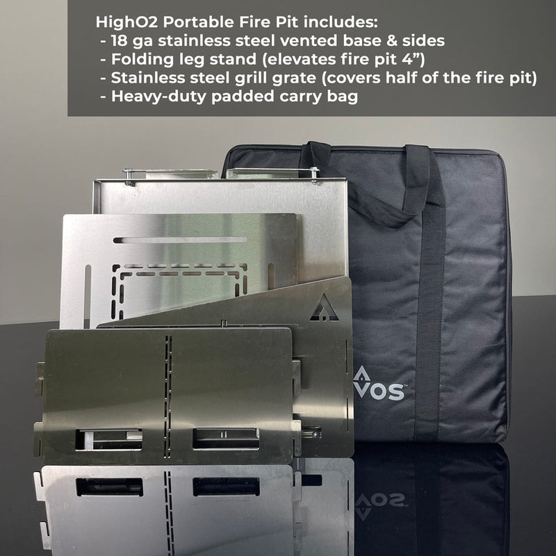 HighO2 Flat-pack Fire Pit & Grill