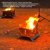 HighO2 Flat-pack Fire Pit & Grill